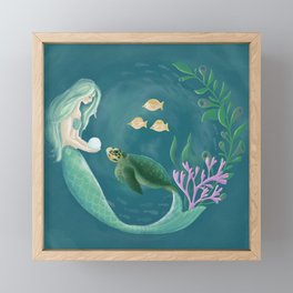 Mermaid's Gift Framed Mini Art Print