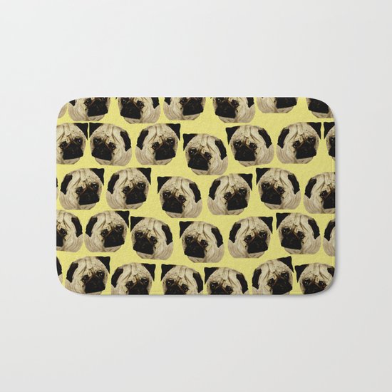 Pug Dogs Bath Mat