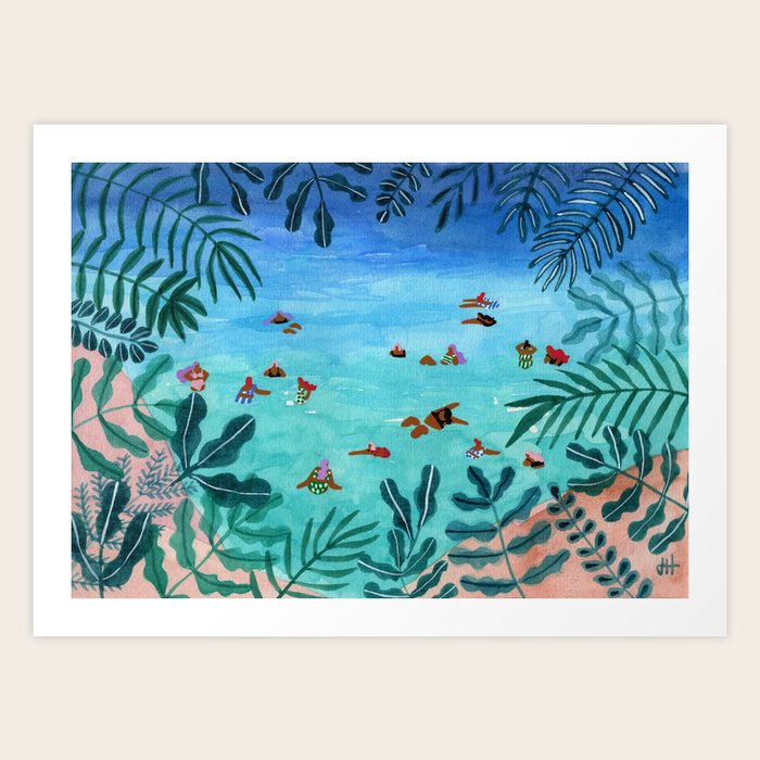 Meet me somewhere in the middle Art Print by Helo Birdie Society6