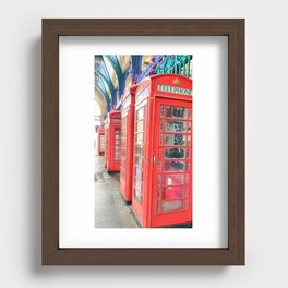 London phoneboxes Recessed Framed Print