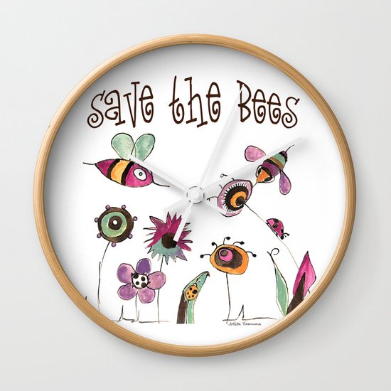 Save the Bees Wall Clock