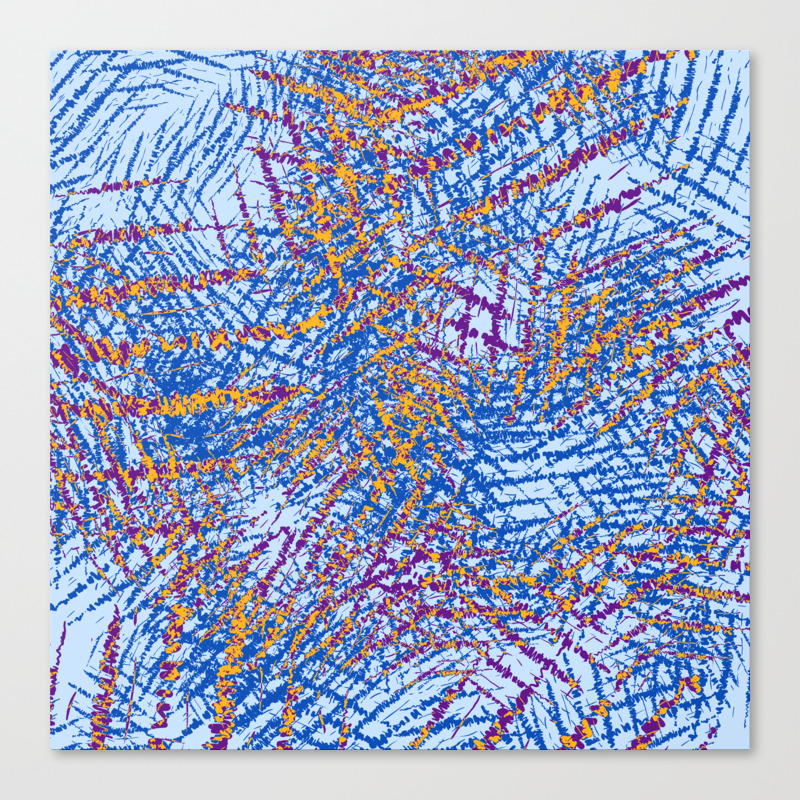Blue Abstract Stripes Beach Colors Canvas Print By Thubakabra