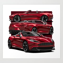 Cool Red sports car  Art Print