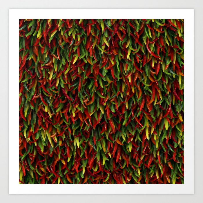 Hot chili peppers Art Print