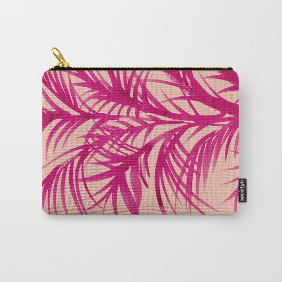 Pink Palms Carry-All Pouch