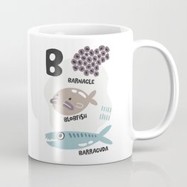 B of barnacle blobfish and barracuda Mug