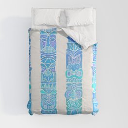 Tiki Totems – Turquoise Palette Comforter