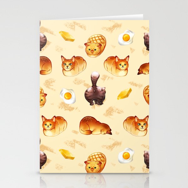 Cat Bread Stationery Cards