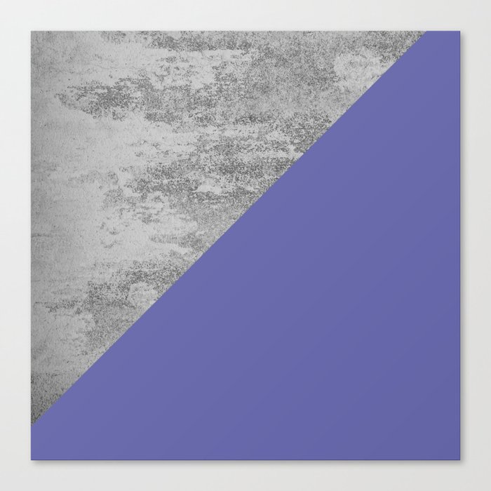 Very Peri 2022 Color Of The Year Violet Blue Periwinkle Concrete II Canvas Print