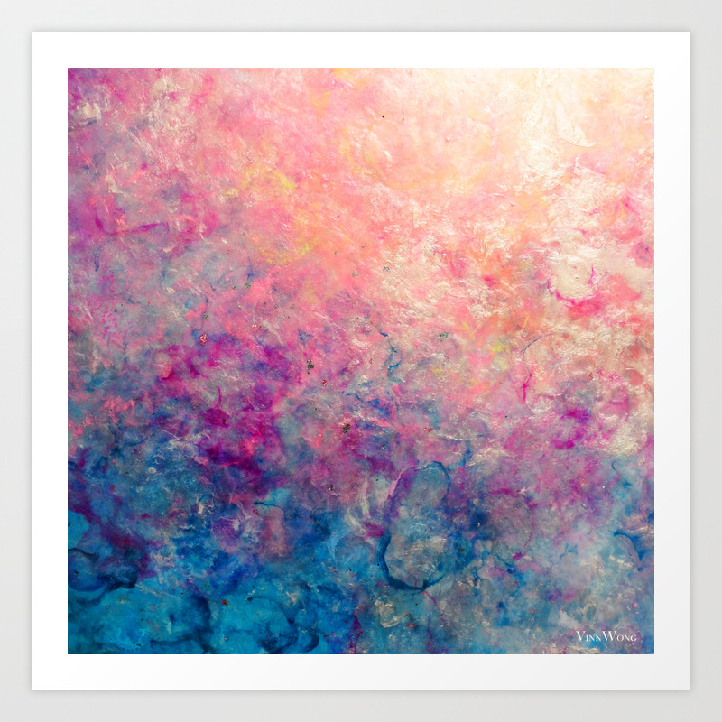 Coastal Sunset Abstract Art By Vinn Wong Art Print By Vinnwong