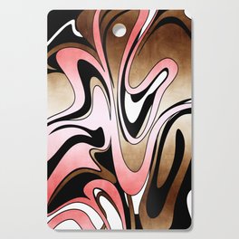Liquify Watercolor // Blush Pink, Brown, Black and White Cutting Board