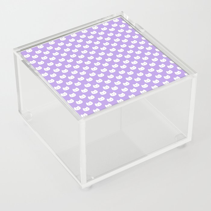 Kitty Dots in Purple Acrylic Box
