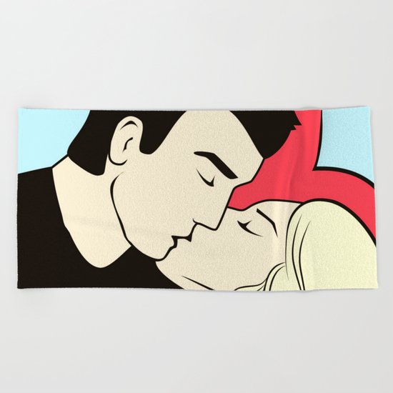 Never Just A Kiss // Sweet Naughty Valentine Beach Towel