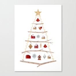 Modern Scandinavian Christmas Tree Canvas Print