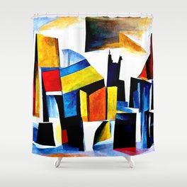 Abstract City Shower Curtain