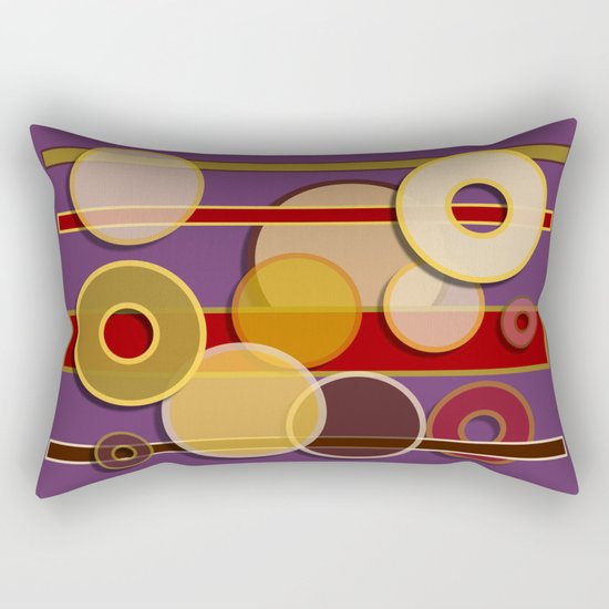Circles, Lines & Colors Rectangular Pillow