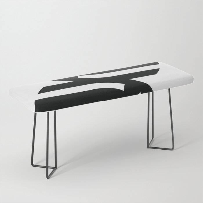 Black and white modern abstract Bench