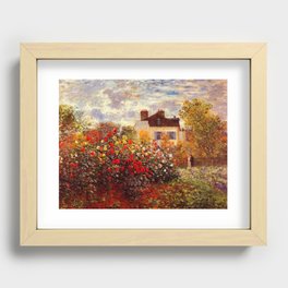 The Garden of Monet at Argenteuil, 1873 by Claude Monet Recessed Framed Print
