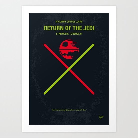 No156 My Star E-VI minimal movie poster Wars Art Print