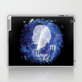Virgo Zodiac sign in a nebula Laptop Skin