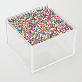 Round Rainbow Sprinkles | Colorful Sweet Candy  Acrylic Box