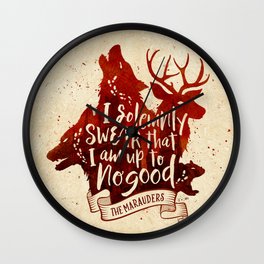 I solemnly swear Wall Clock | Parchment, Marauders, Hogwarts, Jkrowling, Rat, Map, Castle, Vintage, Graphicdesign, Pottermore 