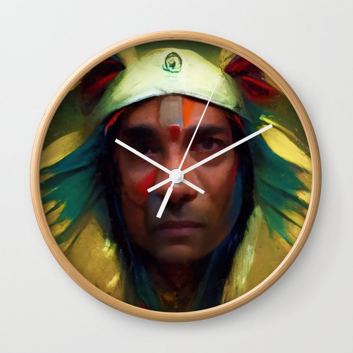 Native American Chief Wall Clock