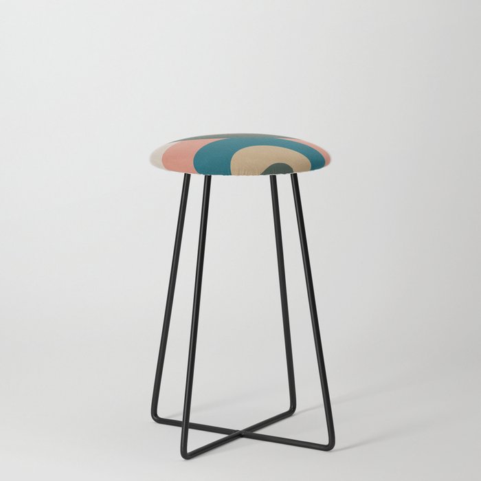 Nordic Scandinavian Rainbow 2 Counter Stool