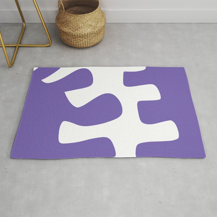 Abstract minimal plant color block 26 Rug