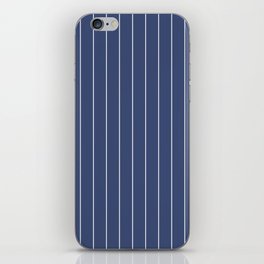Simple White Stripes on Desert Blue Background iPhone Skin