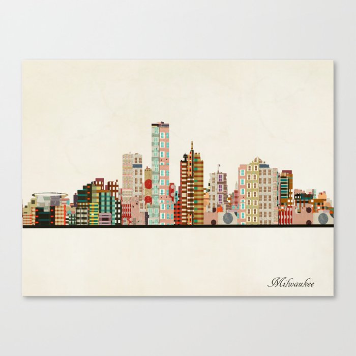 milwaukee wisconsin skyline Canvas Print