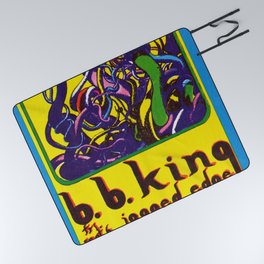 1968 B.B. King Grande Ballroom Rock and Blues Vintage Concert Poster Picnic Blanket
