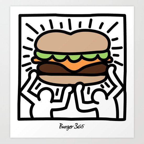 Pop Art Burger #1 Art Print