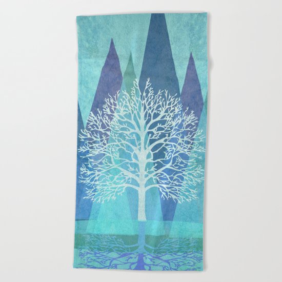 Winter Tree Beach Towel