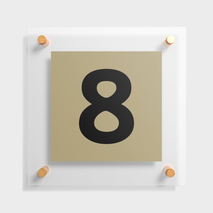 Number 8 (Black & Sand) Floating Acrylic Print