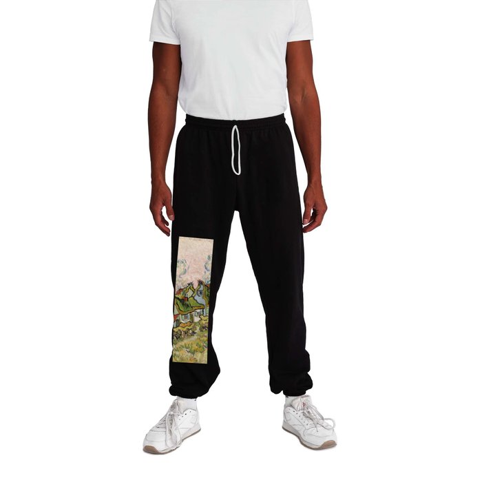 Houses and Figure by Vincent van Gogh Sweatpants