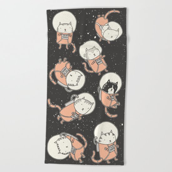 Cat-Stronauts Beach Towel