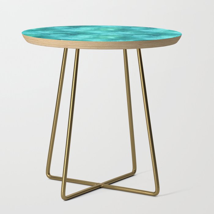 Teal Galaxy Painting Side Table
