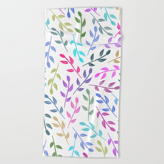 Colorful Leaves IV Beach Towel