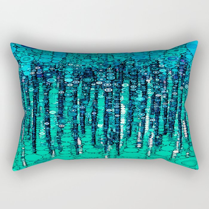 :: Blue Ocean Floor :: Rectangular Pillow