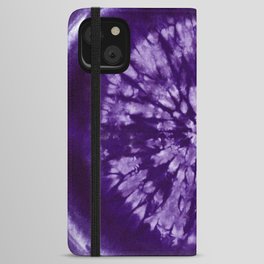 Purple Tie Dye Batik iPhone Wallet Case