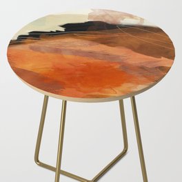 landscape in fall abstract art Side Table
