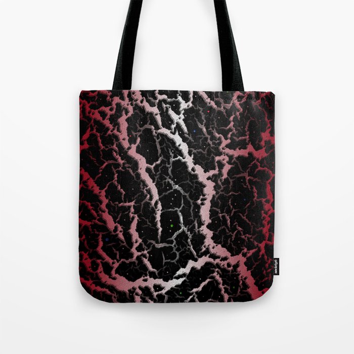 Cracked Space Lava - Burgundy/White Tote Bag