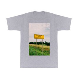 Hitchhikers T Shirt | Jail, Sky, Warning, Escape, Digital, Sunset, Highway, Streetsign, Hitchhiker, Sign 