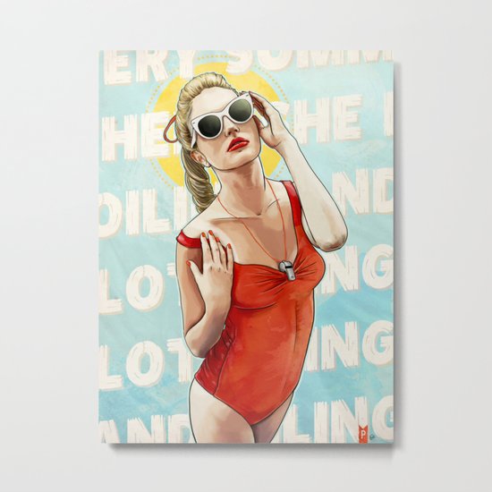 Oiling and Lotioning Metal Print