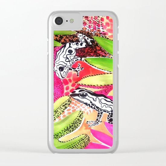 Happy Frogs Clear iPhone Case