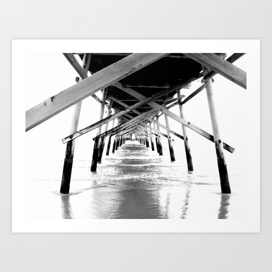 Sunset Beach Pier Art Print