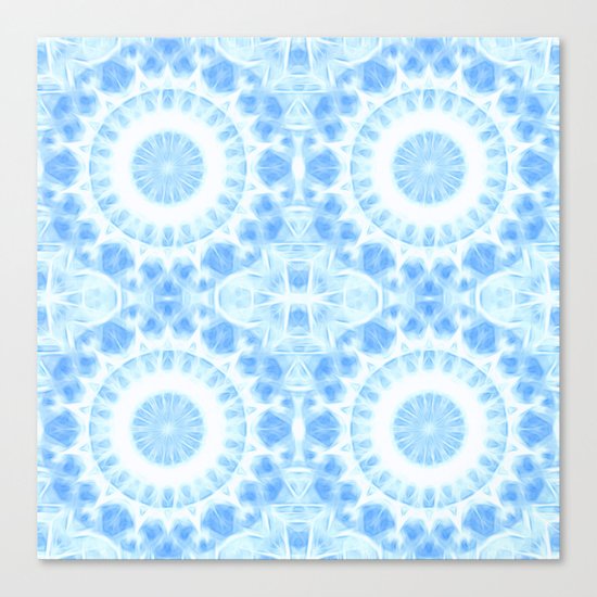Peaceful blue mandala Canvas Print