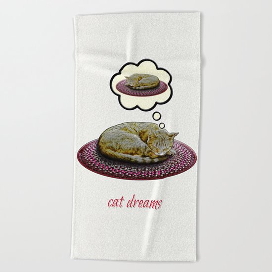 Cat Dreams Beach Towel
