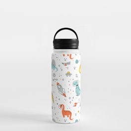 Sketchy Space Dinosaurs Water Bottle